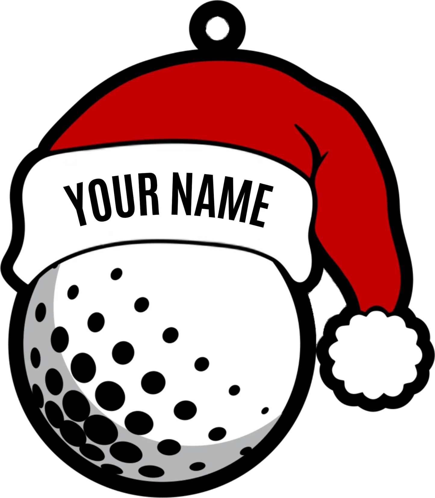 Santa Hat Golf Ornament