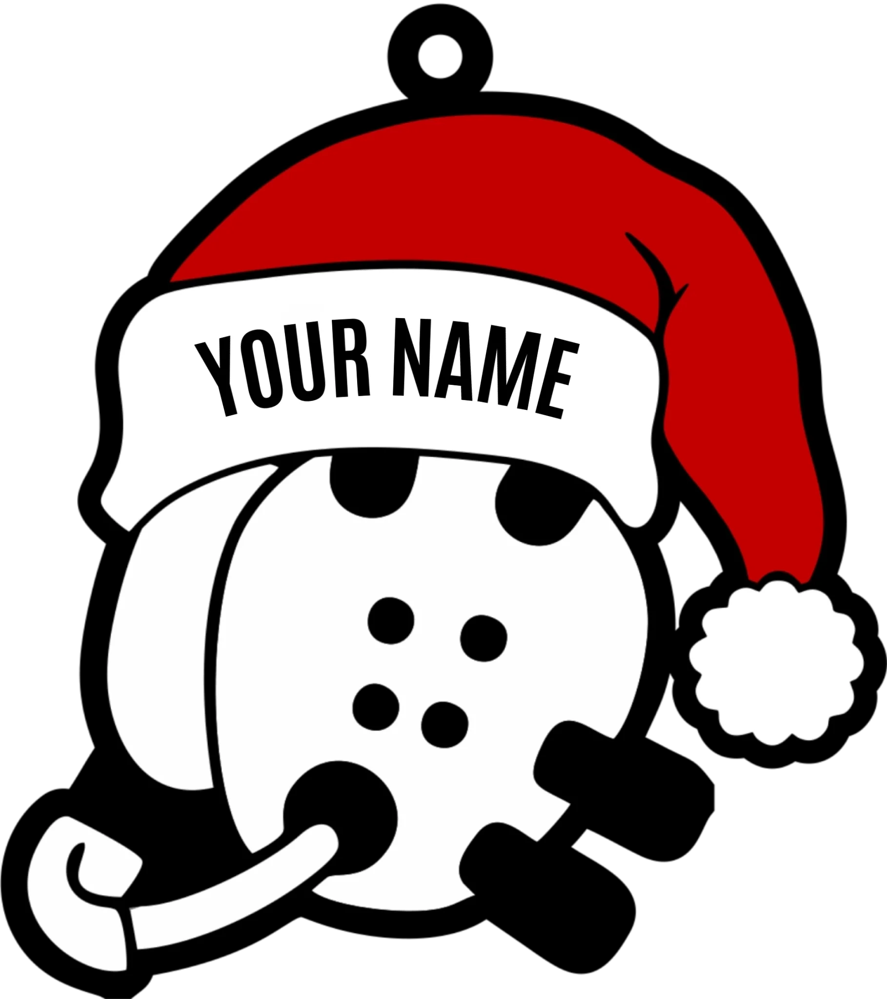 Santa Hat Wrestling Ornament