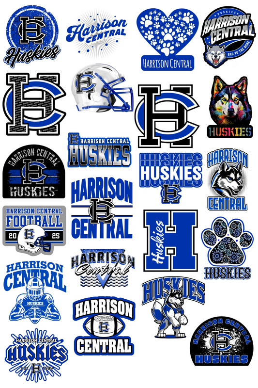 Harrison Central Huskies Sticker Sheet